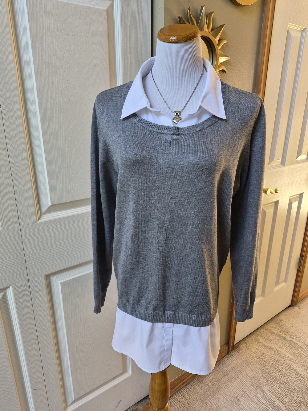 Faded Glory Gray Crewneck Sweater